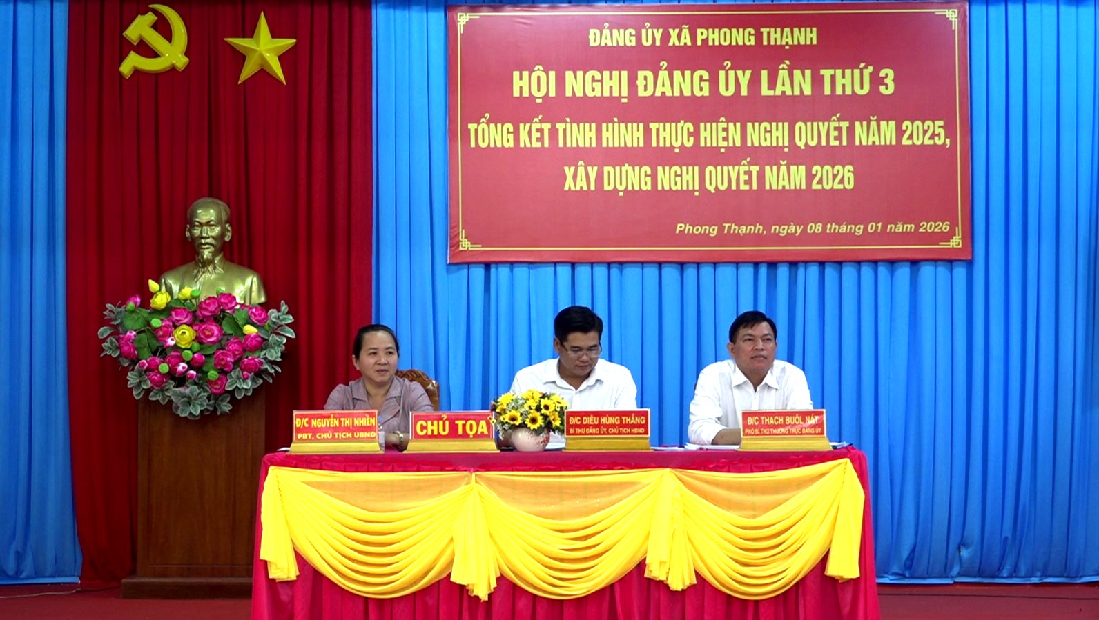 Đảng ủy xã Phong Thạnh tổng kết thực hiện Nghị quyết năm 2025