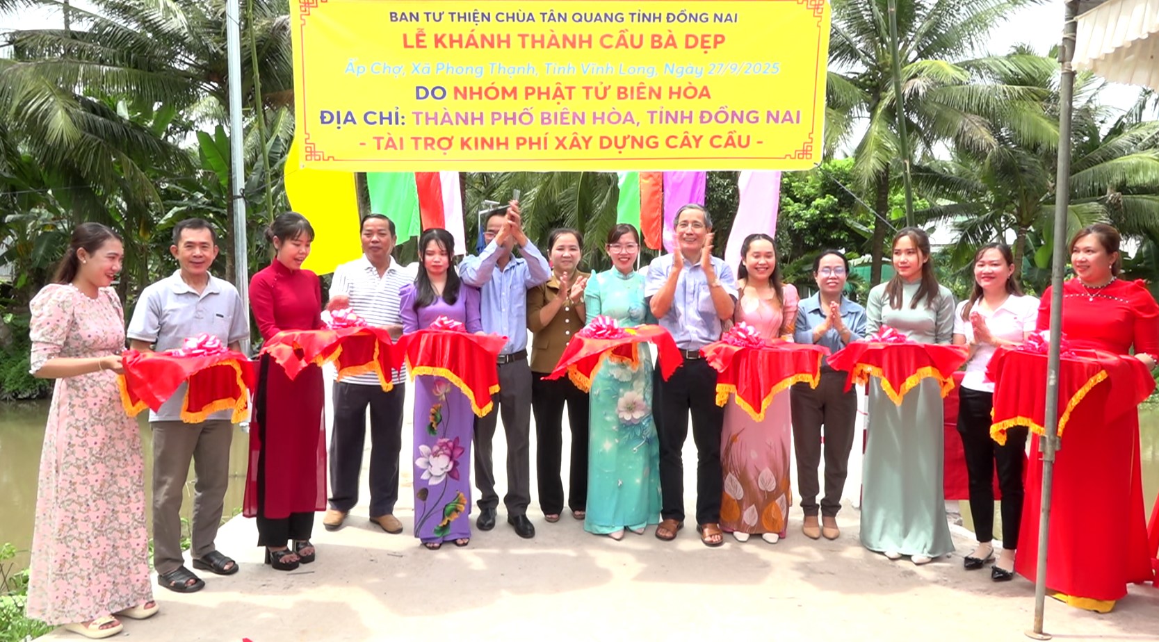 Phong Thạnh khánh thành đưa vào sử dụng cầu giao thông ở ấp Chợ