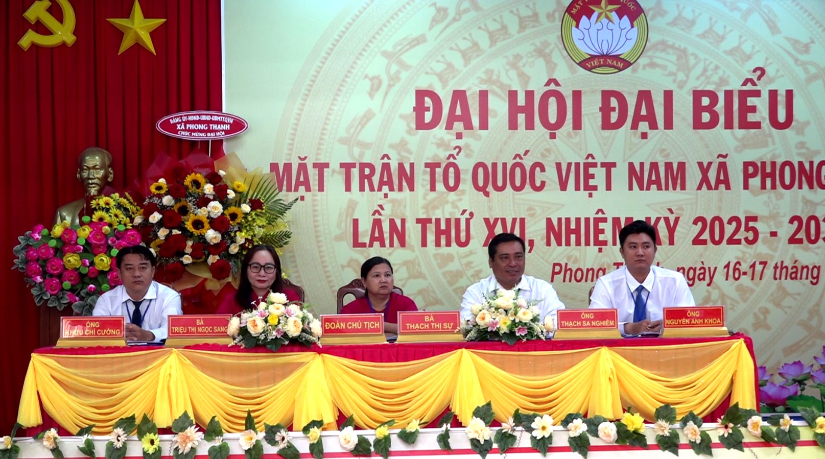 Ủy ban MTTQ Việt Nam xã Phong Thạnh tổ chức Đại hội đại biểu lần thứ XVI, nhiệm kỳ 2025-2030